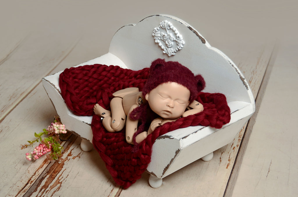 Wooden Bench - Model 1 - White