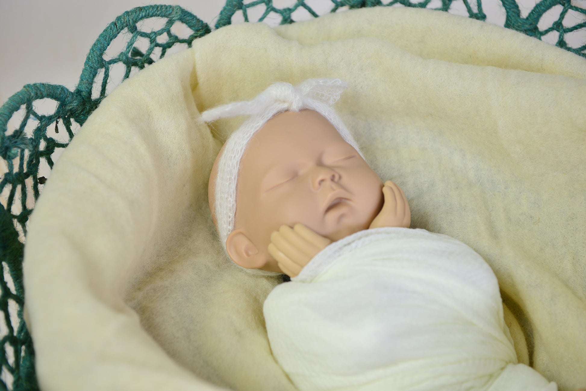 Wool Wrap - Cream-Newborn Photography Props