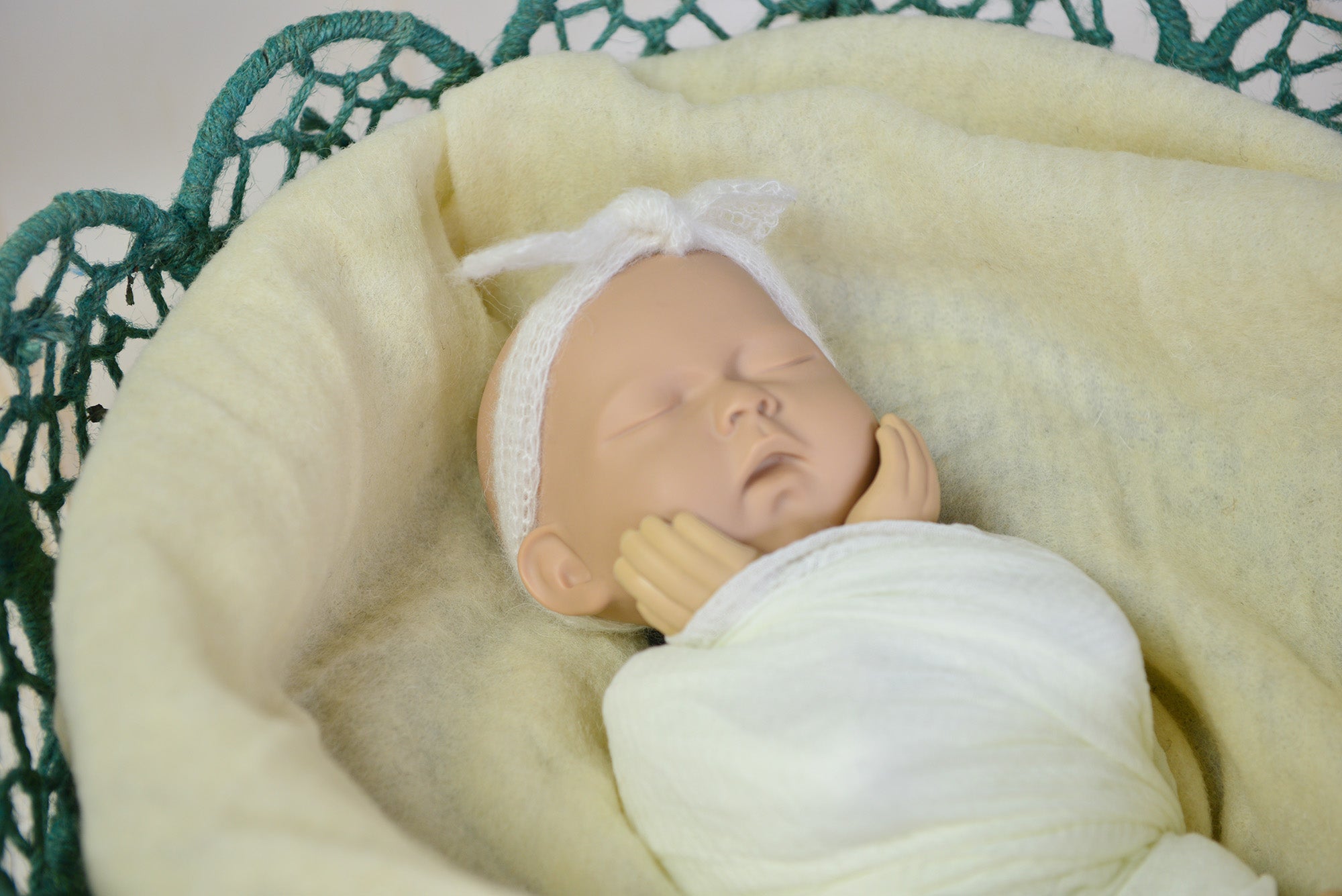 Wool Wrap - Cream-Newborn Photography Props